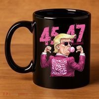 Funny Trump 45 47 Bubble Pin.K Qr Dancing Code 11oz C Handle Ceramic Mug thumb 4