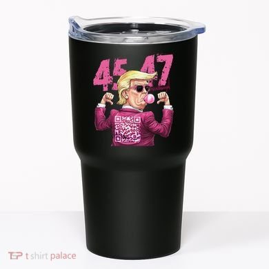 Funny Trump 45 47 Bubble Pin.K Qr Dancing Code Tumbler
