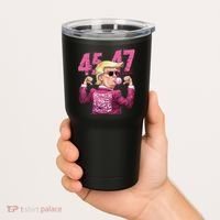 Funny Trump 45 47 Bubble Pin.K Qr Dancing Code Tumbler thumb 2
