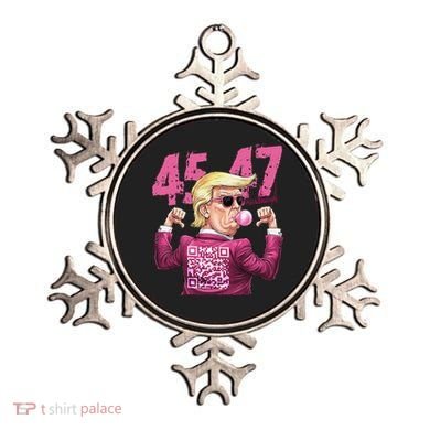 Funny Trump 45 47 Bubble Pin.K Qr Dancing Code Ornament