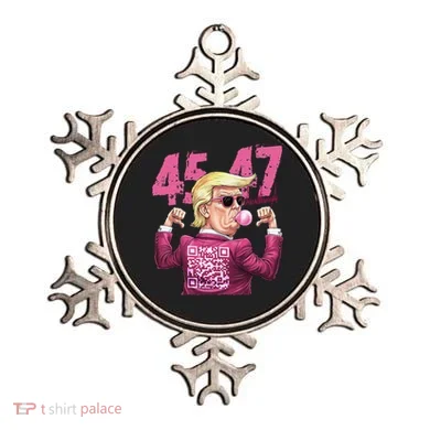 Funny Trump 45 47 Bubble Pin.K Qr Dancing Code Ornament