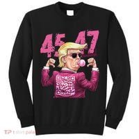 Funny Trump 45 47 Bubble Pin.K Qr Dancing Code Tall Sweatshirt thumb 0
