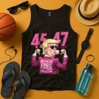 Funny Trump 45 47 Bubble Pin.K Qr Dancing Code Tank Top thumb 4