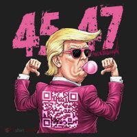 Funny Trump 45 47 Bubble Pin.K Qr Dancing Code Golf Towel thumb 3