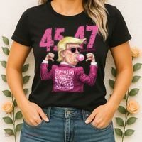 Funny Trump 45 47 Bubble Pin.K Qr Dancing Code Women's T-Shirt thumb 2