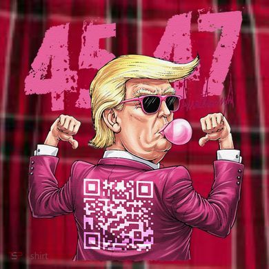 Funny Trump 45 47 Bubble Pin.K Qr Dancing Code Men's Flannel Plaid Pajama Pants