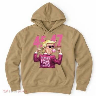 Funny Trump 45 47 Bubble Pin.K Qr Dancing Code Hoodie