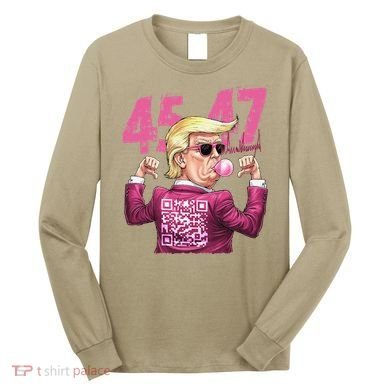 Funny Trump 45 47 Bubble Pin.K Qr Dancing Code Long Sleeve Shirt