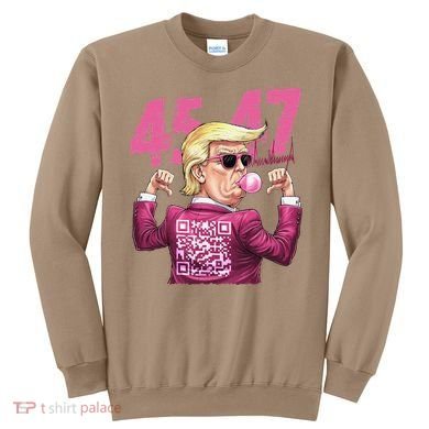 Funny Trump 45 47 Bubble Pin.K Qr Dancing Code Sweatshirt