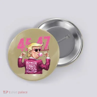 Funny Trump 45 47 Bubble Pin.K Qr Dancing Code Button