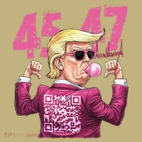 Funny Trump 45 47 Bubble Pin.K Qr Dancing Code Cooling Performance Long Sleeve Crew thumb 2
