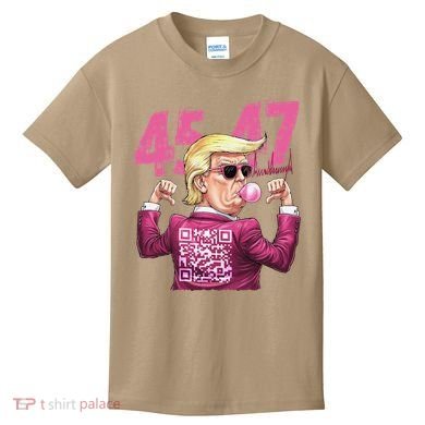 Funny Trump 45 47 Bubble Pin.K Qr Dancing Code Kids T-Shirt