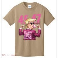 Funny Trump 45 47 Bubble Pin.K Qr Dancing Code Kids T-Shirt thumb 0