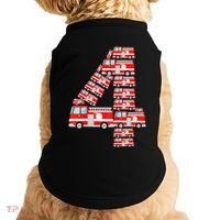 Fire Truck 4th Birthday 4 Year Old Firefighter Doggie Tank thumb 0