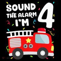 Fire Truck 4th Birthday Firefighter 4 Year Old Ornament thumb 1