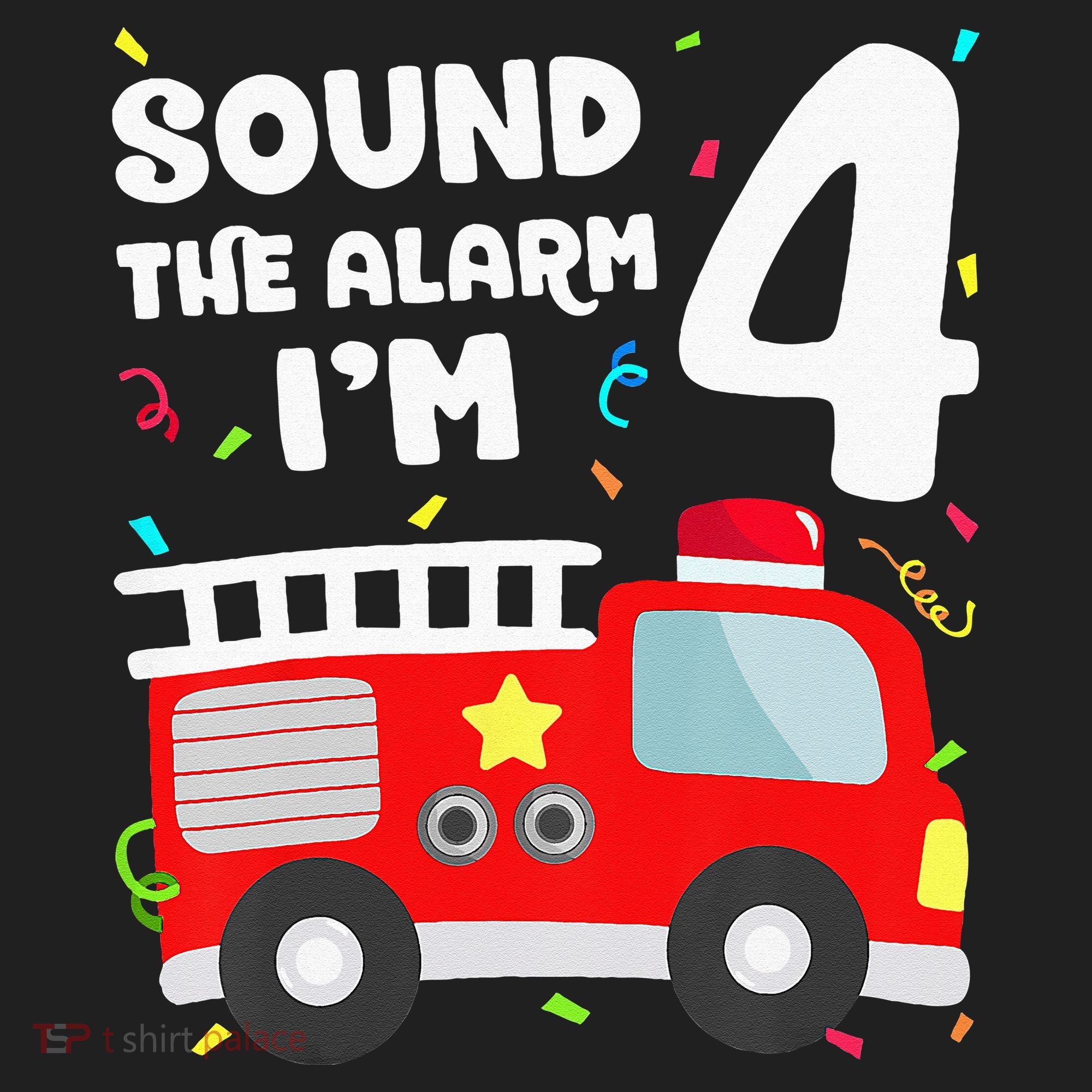 Fire Truck 4th Birthday Firefighter 4 Year Old Golf Towel