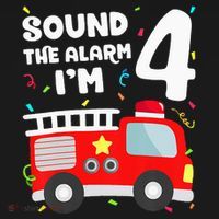 Fire Truck 4th Birthday Firefighter 4 Year Old Kids T-Shirt thumb 4