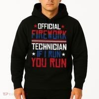Firework Technician 4th Of July Funny USA Pyrotechnician Hoodie thumb 2