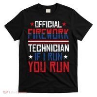 Firework Technician 4th Of July Funny USA Pyrotechnician T-Shirt thumb 0