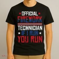 Firework Technician 4th Of July Funny USA Pyrotechnician T-Shirt thumb 3