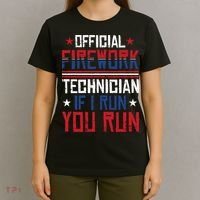 Firework Technician 4th Of July Funny USA Pyrotechnician T-Shirt thumb 4