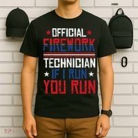 Firework Technician 4th Of July Funny USA Pyrotechnician T-Shirt thumb 6