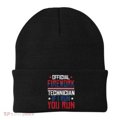Firework Technician 4th Of July Funny USA Pyrotechnician Beanie