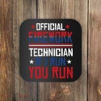 Firework Technician 4th Of July Funny USA Pyrotechnician Coaster thumb 0