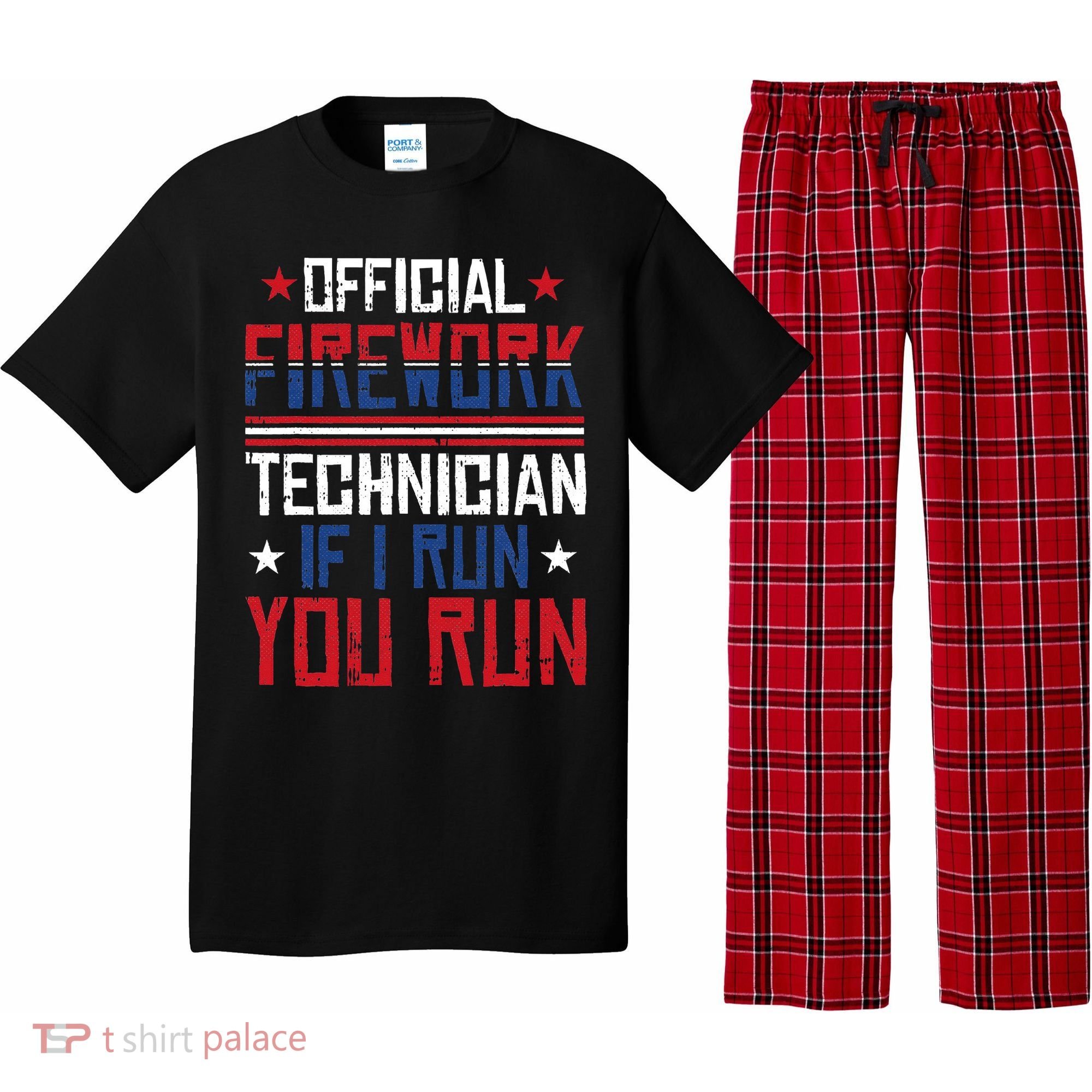 Firework Technician 4th Of July Funny USA Pyrotechnician Pajama Set
