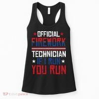 Firework Technician 4th Of July Funny USA Pyrotechnician Women's Tank Top thumb 0