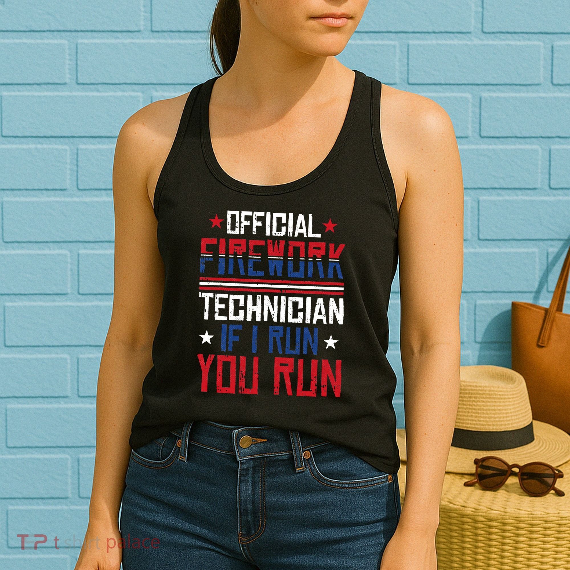Firework Technician 4th Of July Funny USA Pyrotechnician Women's Tank Top