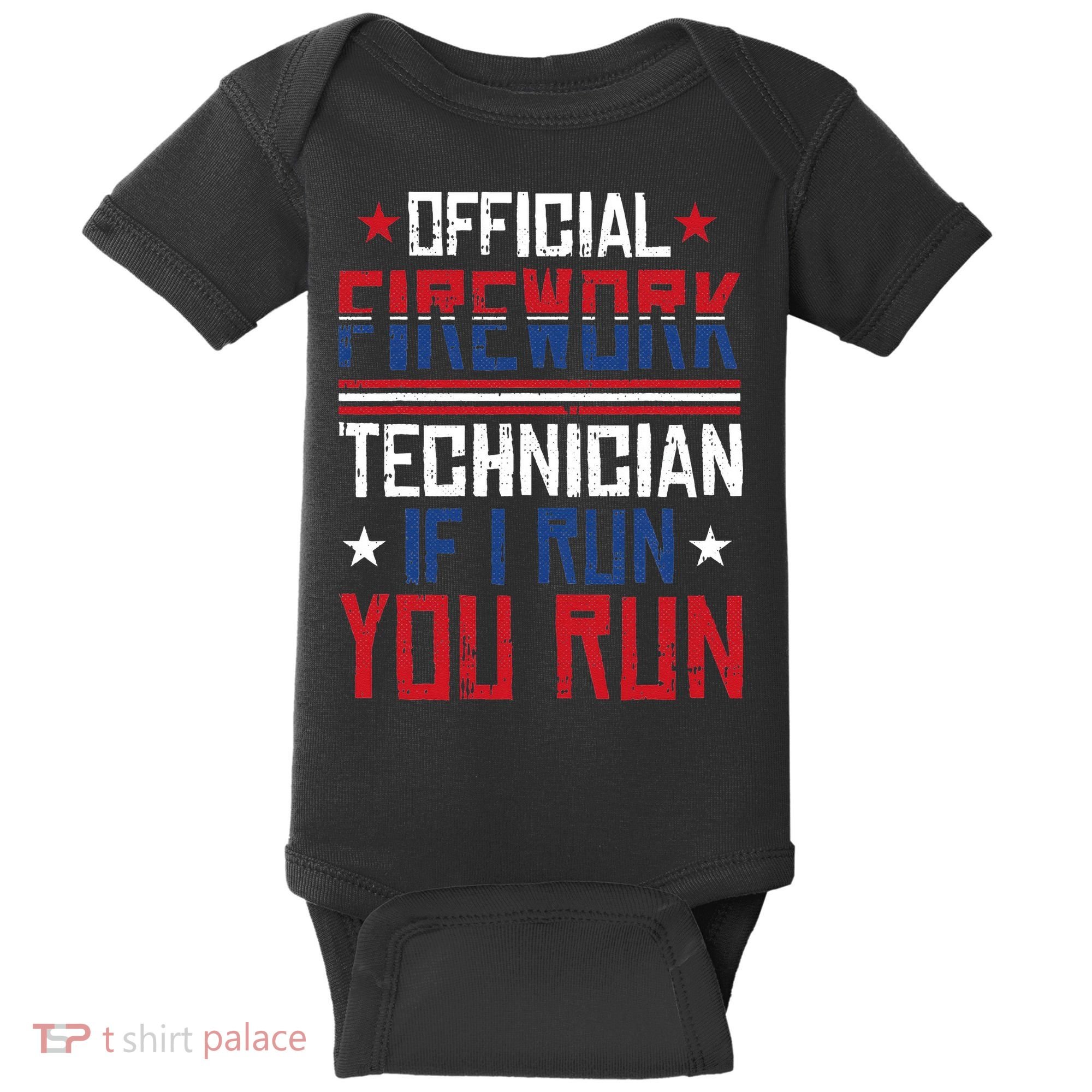 Firework Technician 4th Of July Funny USA Pyrotechnician Baby Bodysuit