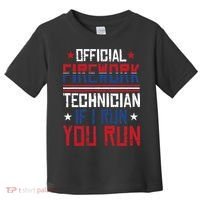 Firework Technician 4th Of July Funny USA Pyrotechnician Toddler T-Shirt thumb 0