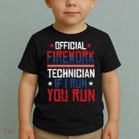 Firework Technician 4th Of July Funny USA Pyrotechnician Toddler T-Shirt thumb 2