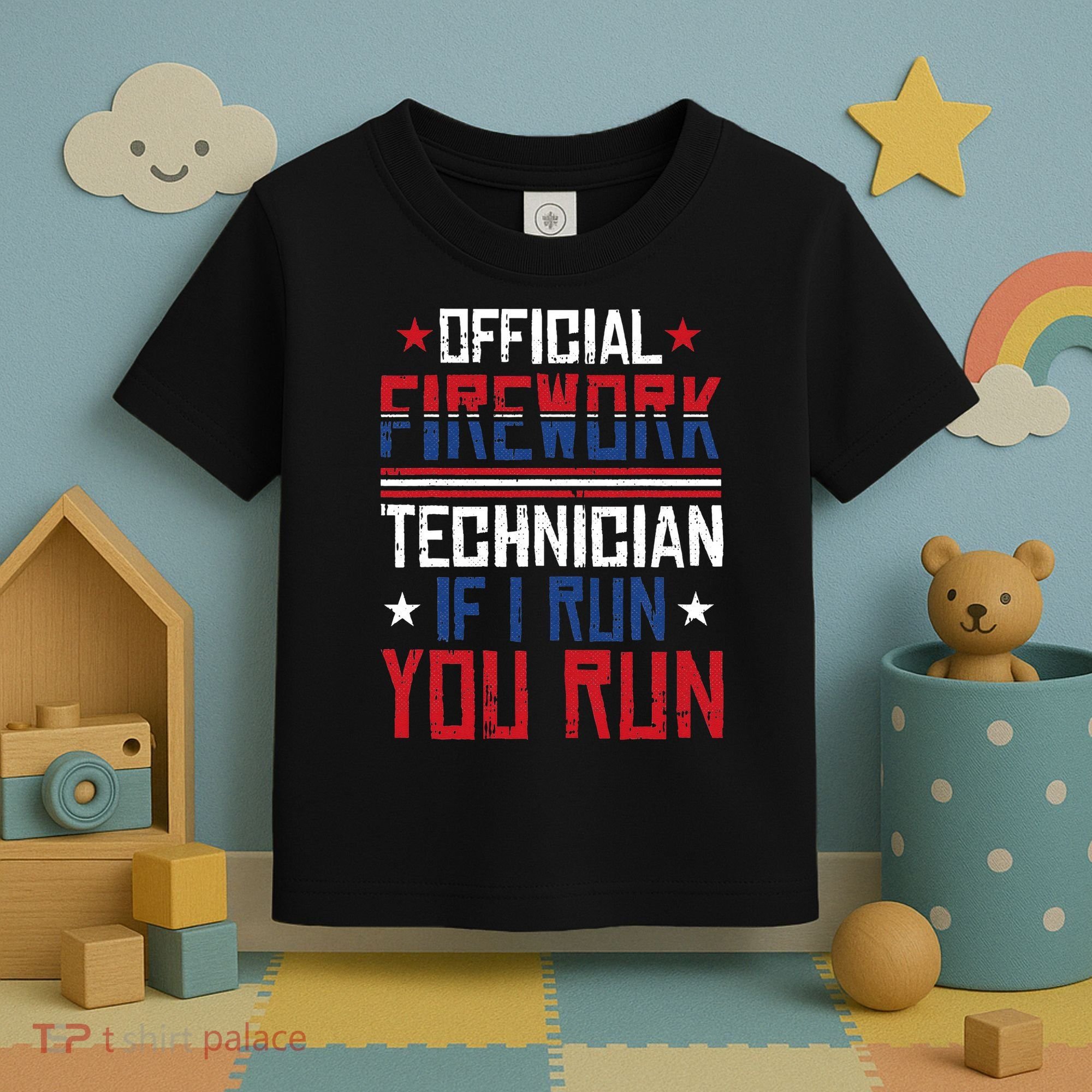Firework Technician 4th Of July Funny USA Pyrotechnician Toddler T-Shirt