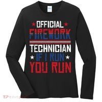 Firework Technician 4th Of July Funny USA Pyrotechnician Women's Long Sleeve Shirt thumb 0