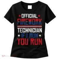 Firework Technician 4th Of July Funny USA Pyrotechnician Women's T-Shirt thumb 0