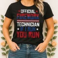 Firework Technician 4th Of July Funny USA Pyrotechnician Women's T-Shirt thumb 2
