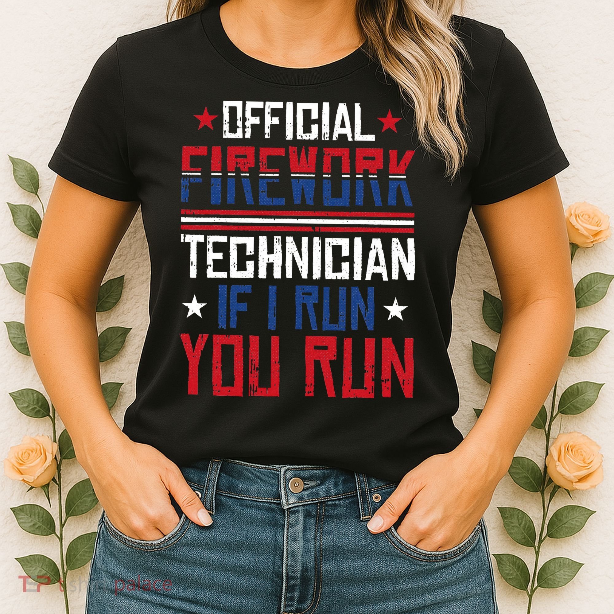 Firework Technician 4th Of July Funny USA Pyrotechnician Women's T-Shirt
