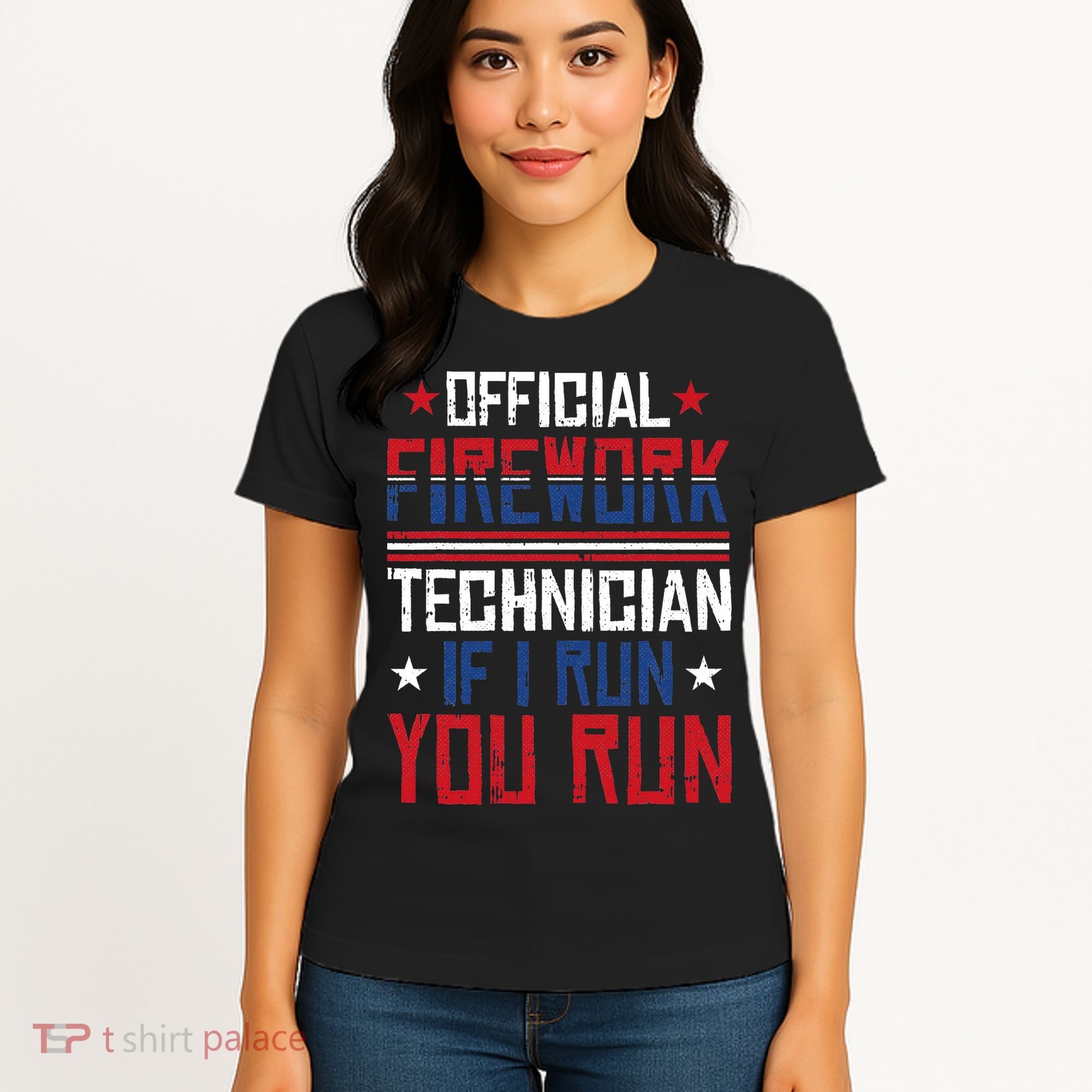 Firework Technician 4th Of July Funny USA Pyrotechnician Women's T-Shirt