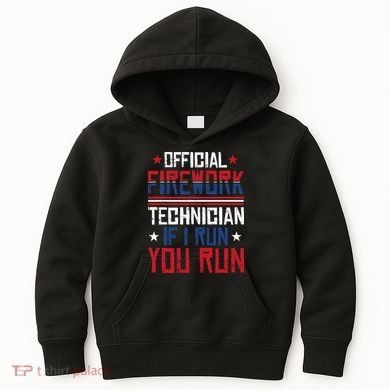 Firework Technician 4th Of July Funny USA Pyrotechnician Kids Hoodie