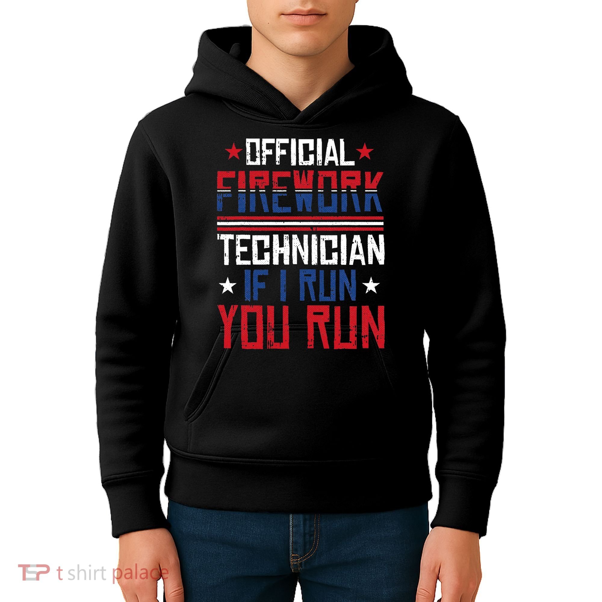Firework Technician 4th Of July Funny USA Pyrotechnician Kids Hoodie
