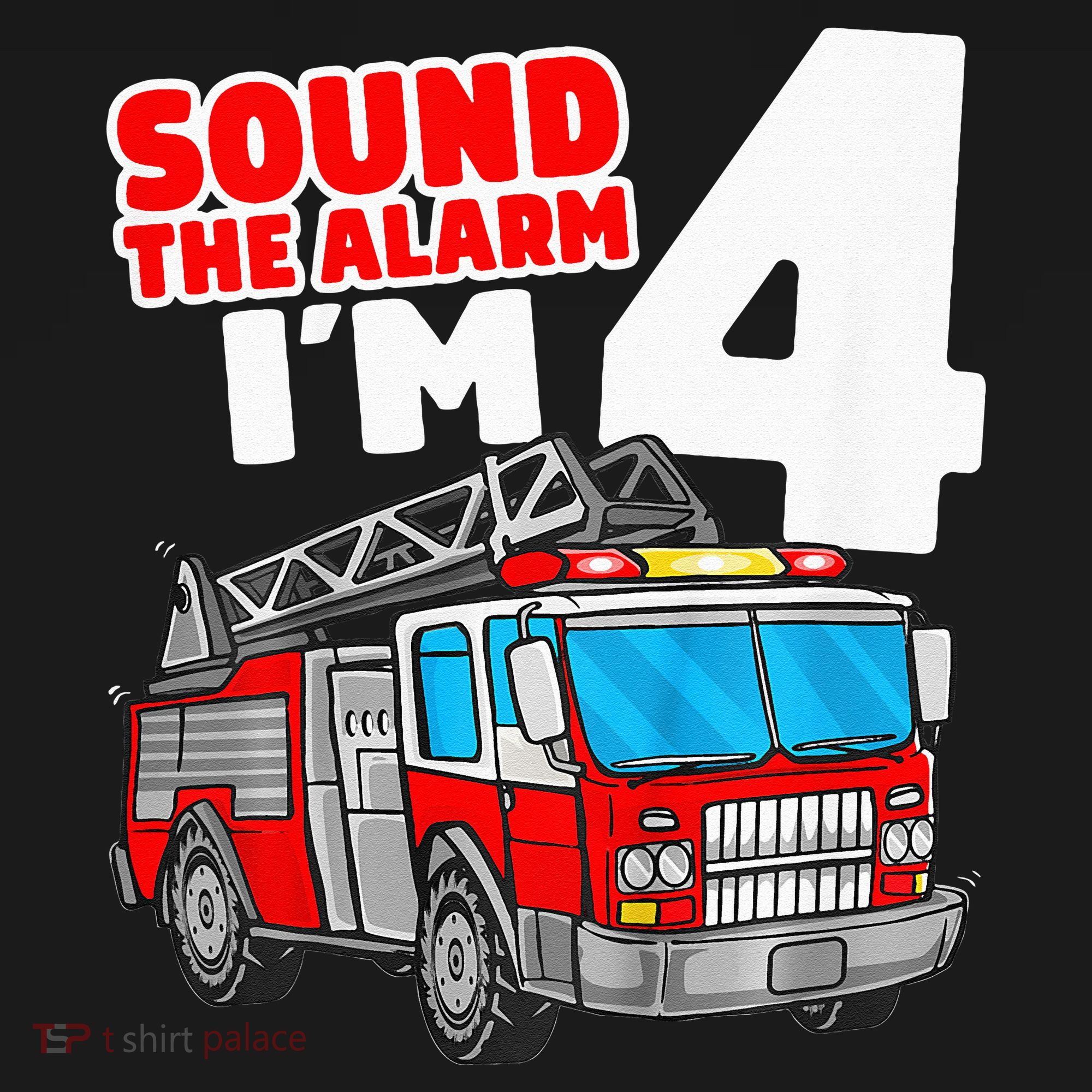 Fire Truck 4 Year Old Firefighter Four 4th Birthday Baby Bodysuit