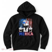 Funny Trump 4th Of July Merica American Flag Sunglasses Hoodie thumb 0