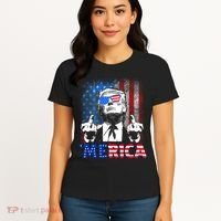 Funny Trump 4th Of July Merica American Flag Sunglasses Women's T-Shirt thumb 4