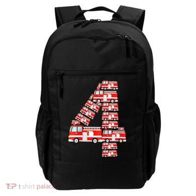 Fire Truck 4th Birthday Boy 4 Year Old Firefighter Backpack