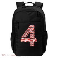 Fire Truck 4th Birthday Boy 4 Year Old Firefighter Backpack thumb 0