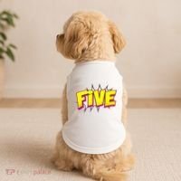 Five Text 5 Year Old Gift 5th Birthday Fifth Boy Doggie Tank thumb 2