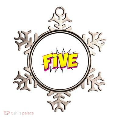 Five Text 5 Year Old Gift 5th Birthday Fifth Boy Ornament