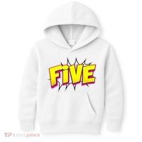 Five Text 5 Year Old Gift 5th Birthday Fifth Boy Kids Hoodie thumb 0